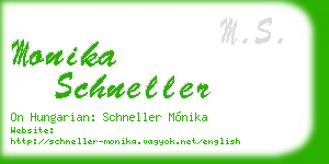 monika schneller business card